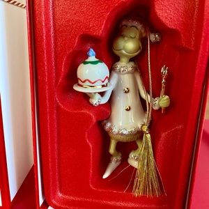 Lenox Grinch Serves the Feast Ornament